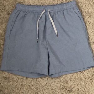 Light Blue Drawstring Shorts